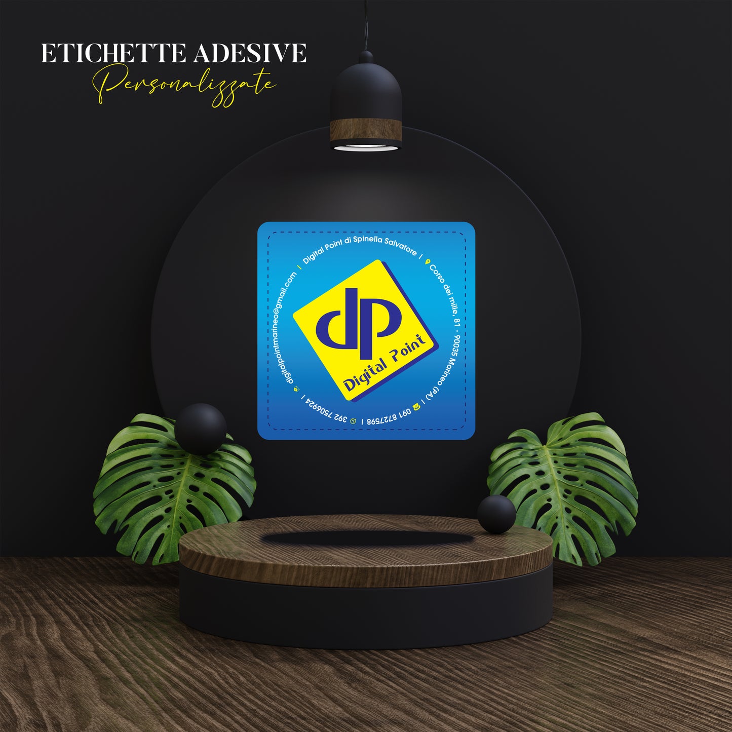 ETICHETTE ADESIVE IN PVC QUADRATE