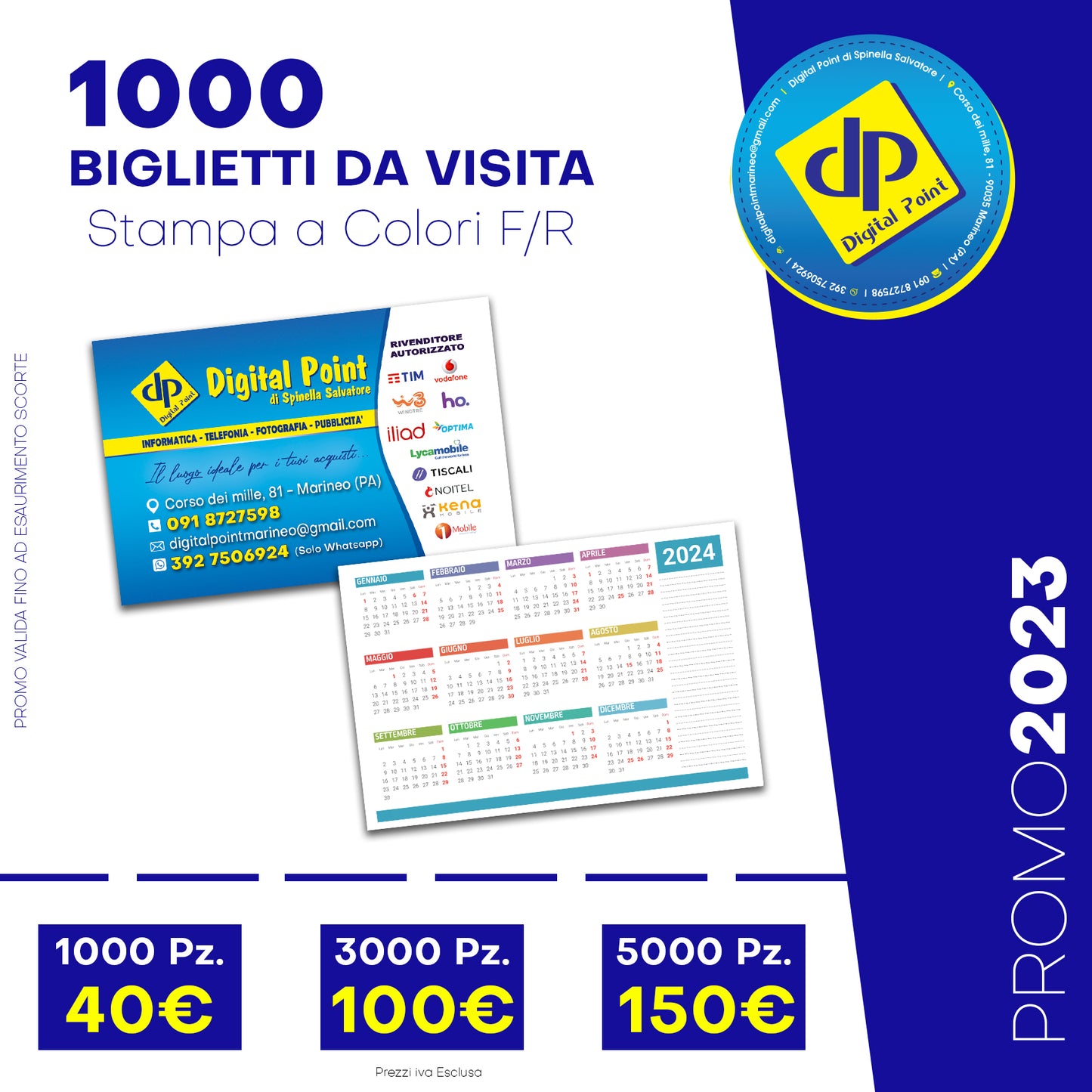 BIGLIETTI DA VISITA - STAMPA FRONTE E RETRO A COLORI 4/4